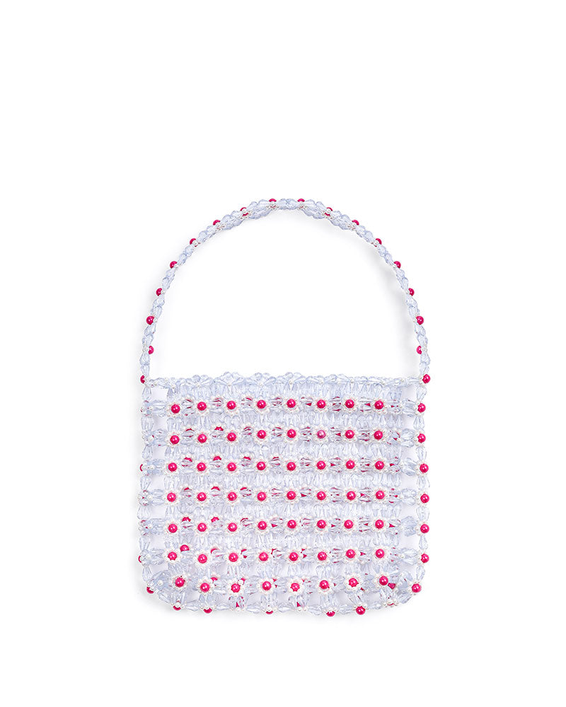 BERRY HAND BEADED BAG