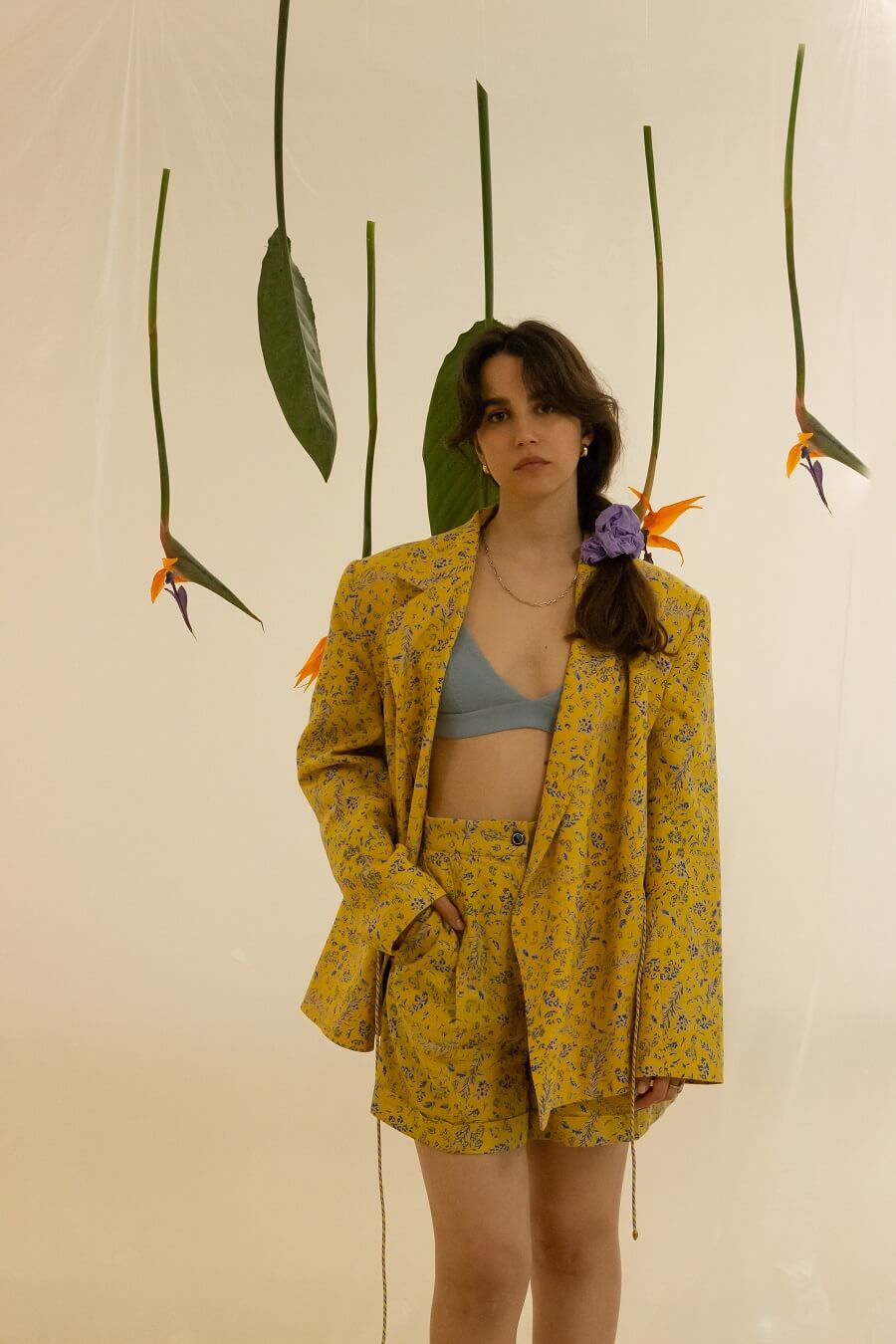 FLORAL PRINTED LINEN SET