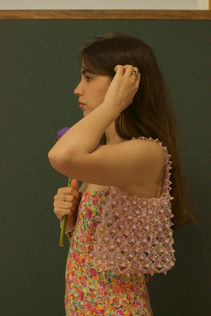 HAND BEADED CACTUS BAG
