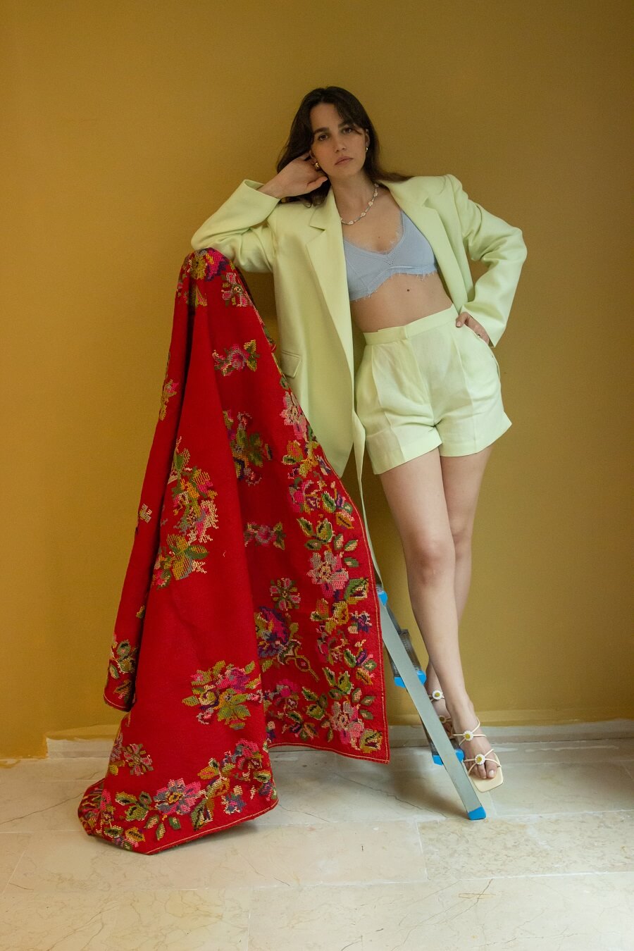 DOUBLE-BREASTED LINEN SET