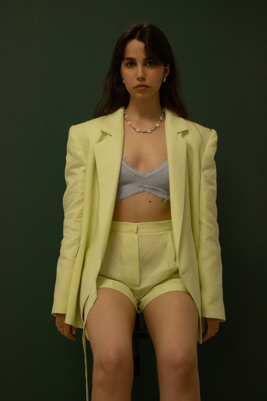 DOUBLE-BREASTED LINEN SET
