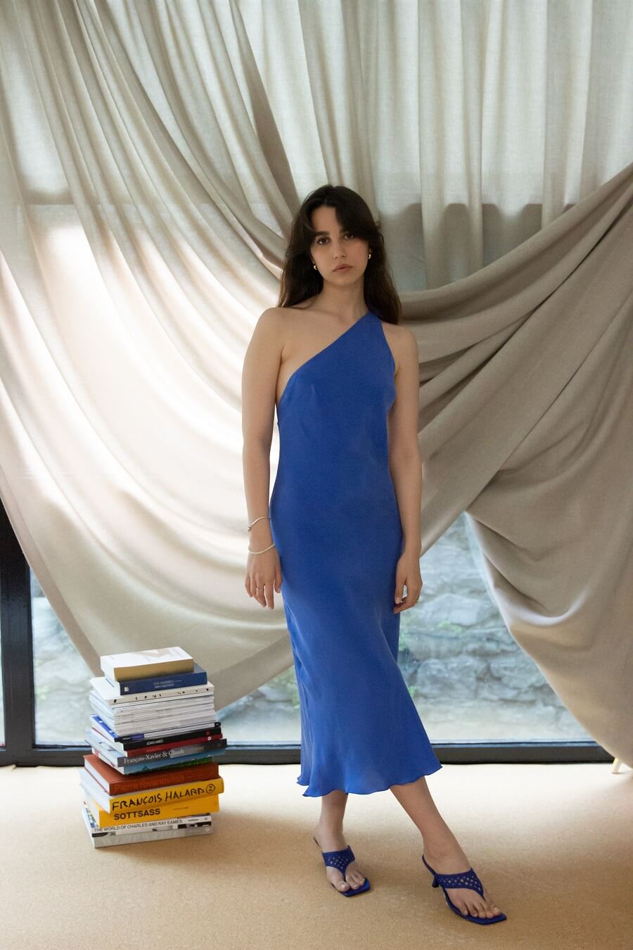NIXIE SILK SATIN DRESS