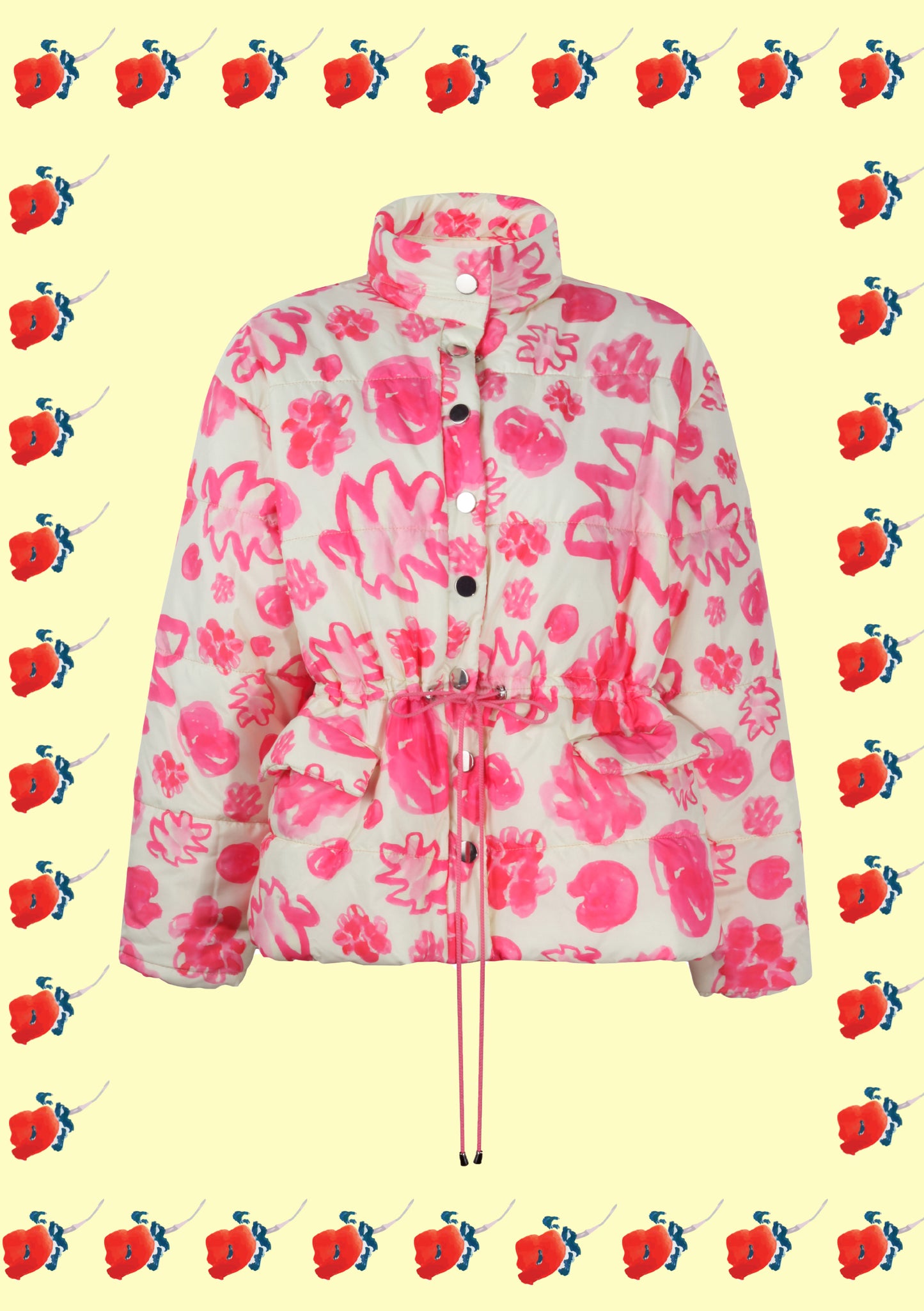 AQUARELLE PRINTED PUFFER COAT