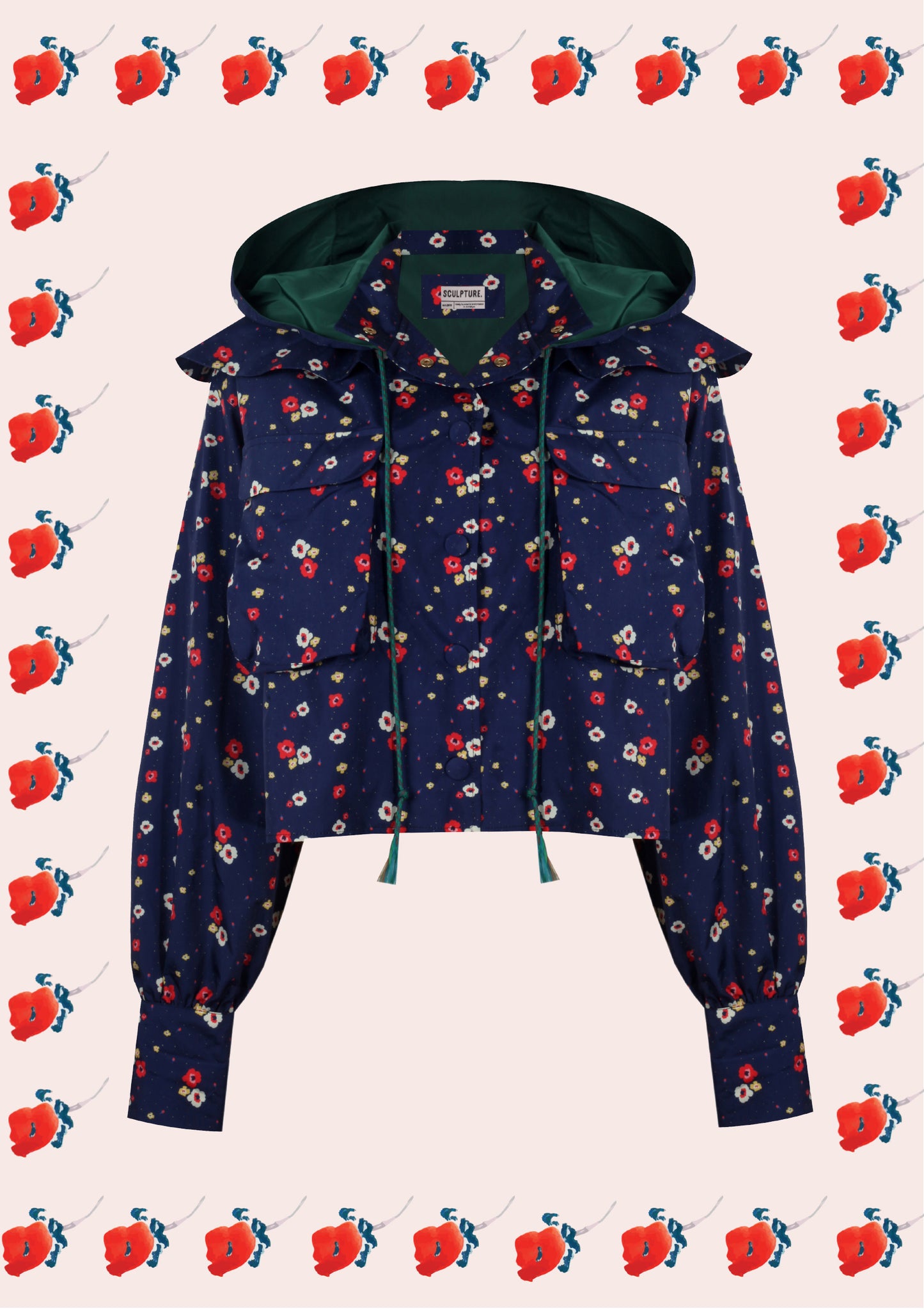 FLORAL PRINTED WINDBREAKER