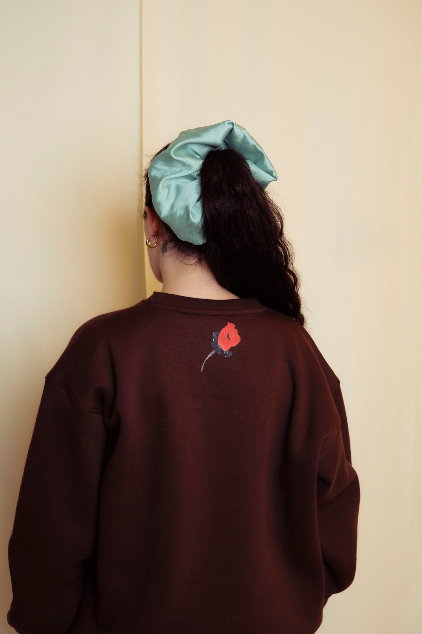 GELİNCİK BASKILI OVERSIZE SWEATSHIRT