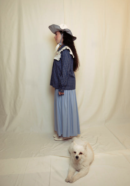 GELİNCİK NAKIŞLI DENİZCİ YAKA GÖMLEK