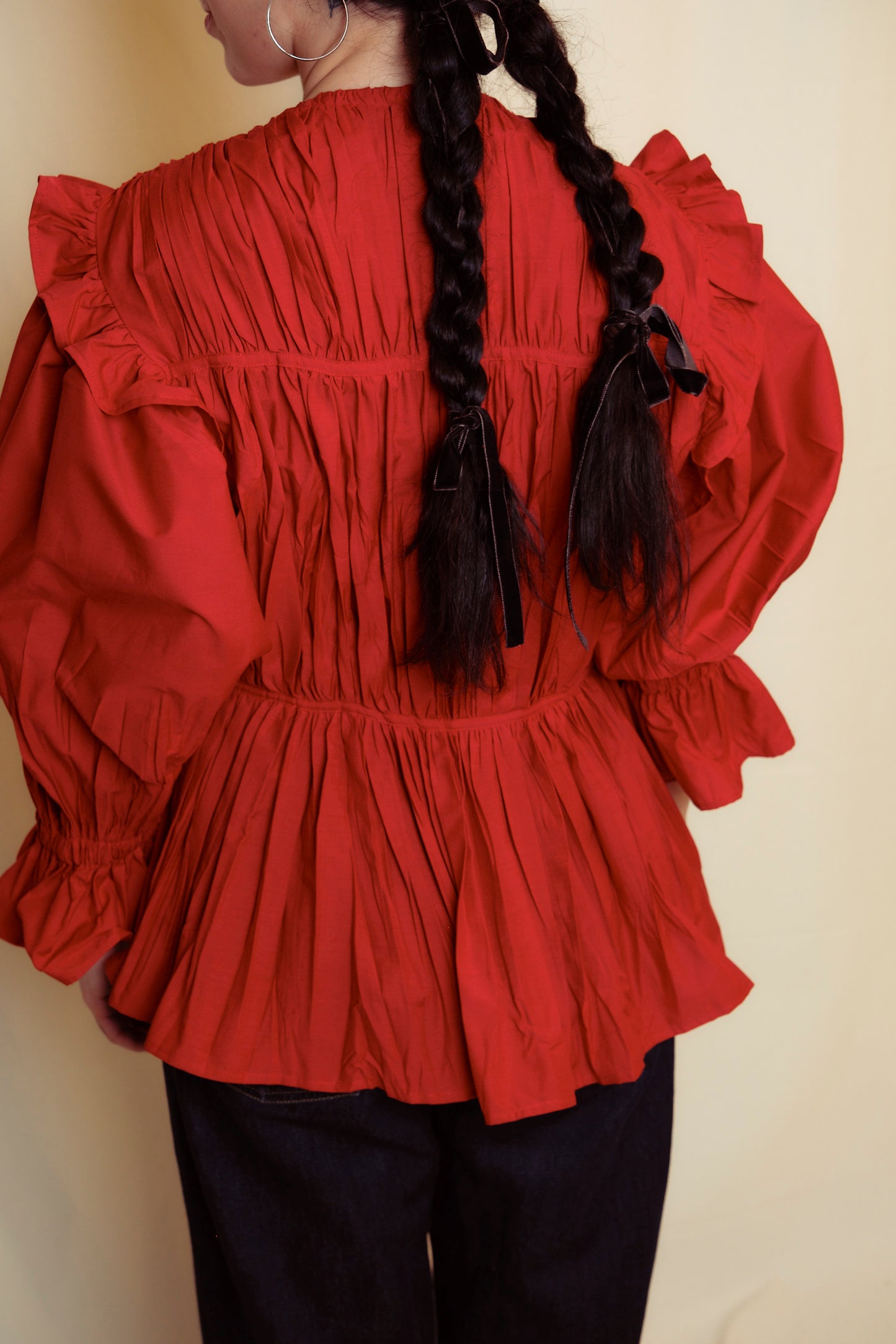 BURUŞUK EFEKTLİ POPLİN GÖMLEK